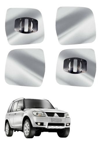 Par Lente Espelho Retrovisor Pajero Tr4 09/14  Com Base