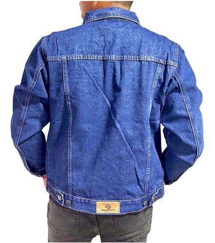 Imagen 3 de 3 de Chaqueta Jeans Mezclilla Azul Clásico Hombre