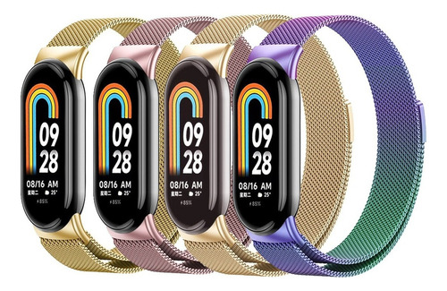 4 Correas Milanesas Para Xiaomi Mi Band 8