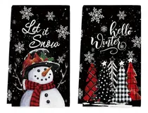 Comprar Artoid Mode Muñeco De Nieve Negro Let It Snow Xmas Trees ...