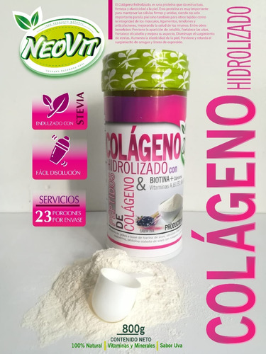 Colágeno Hidrolizado Con Biotina 800 Gra - Kg a $42