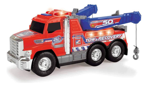 Dickie Toys - Camión De Remolque De 12 Pulgadas, Rojo/azul