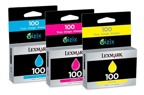 Cartucho Lexmark 100 Color Original Pack X 3 Colores