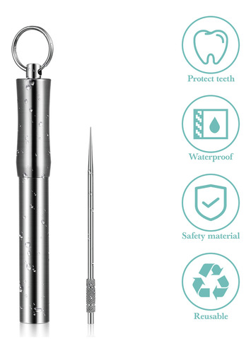 Toothpick Holder Pocket Stainless Steel