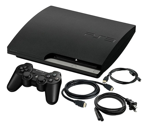 Sony Playstation 3 250gb + 2 Joysticks +hdmi Negro Super Slim (Reacondicionado)