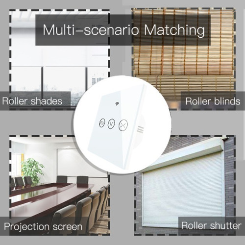 Imagem 5 de 10 de Kit 4 Interruptores Cortina 1 Tecla Wifi Alexa, Google Home