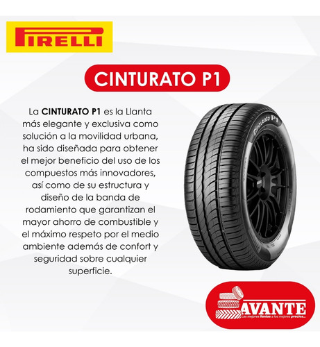 Llanta 195/65r15 Pirelli Cinturato P1 Ka 91h Blk (2u) H