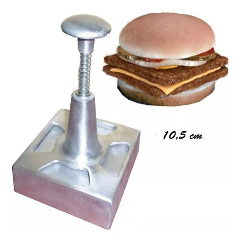 Maquina - Molde Para Hamburguesas Manual Cuadrada De 10,5 Cm