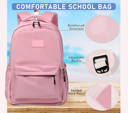 Mochila Para Ordenador Portátil, Mochila De Viaje, Mochila Impermeable,mochilas Para Hombres Y Mujeres Para Estudio, Viajes, Trabajo (casual, Negro,