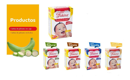 Farina (harina De Platano) 6 Cajas Por 200 Grs