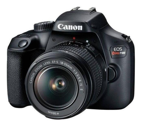 Canon EOS Rebel T100 18-55mm IS II Kit DSLR negra