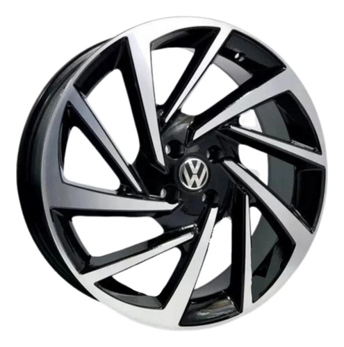 01 Roda Gol Voyage Up Aro 14 4x100 (1 Unid) + Bico Cor Preto Com Diamantado
