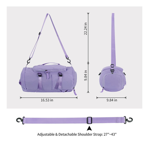 Unisex Mochila De Viaje Con Compartimento Para Zapatos Impermeable Bolsa Deporte Ligero Mochila