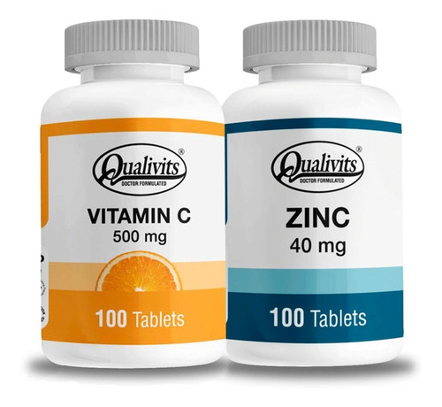 Vitamina C 500 Mg + Zinc 40 Mg - Qualivits Vitaminas