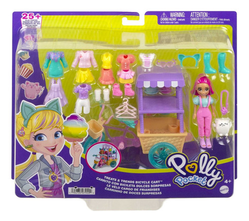  Polly Pocket Carrito Con Bicicleta Dulces Sorpresa Hhx76 