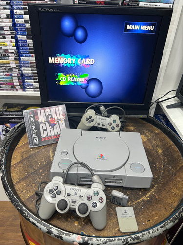 Playstation 1 Fat Ps1 Tijolão Controle Jogo Video Game Cinza (Usado)