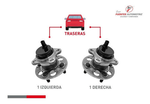 Jgo 2 Maza Rueda Trasera Pil Cop Toyota Prius 2012 2013 Abs