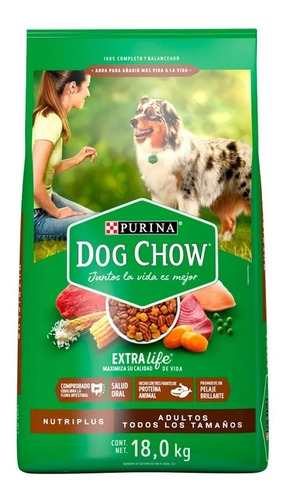 Purina Dog Chow Alimento Para Perro Adulto Nutriplus 18 Kg