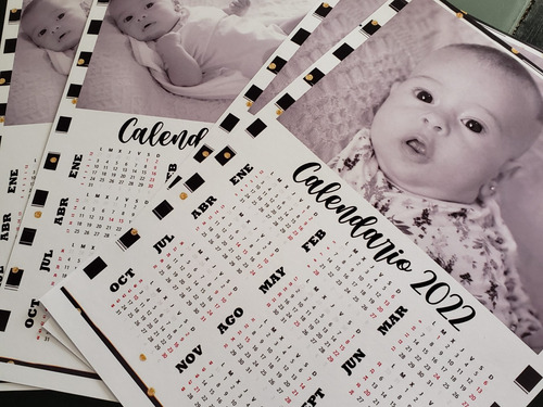 Calendario 2021 Familiar Personalizado A4 Imantado Navidad