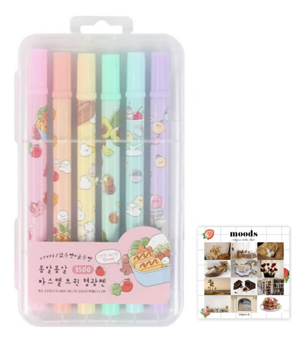 Cute Kawaii Aesthetic Korean Twin Tip Pastel Conjunto 6 (12