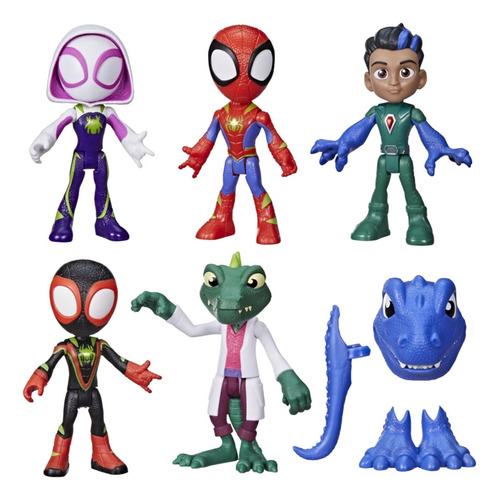 Marvel, Set De Spidey And His Amazing Friends Dino Héroes 3+