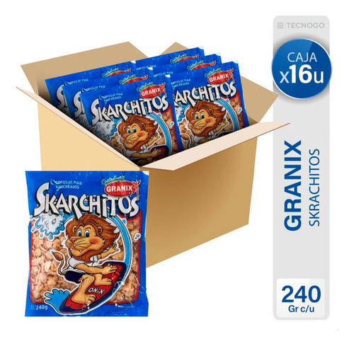 Caja Cereales Skarchitos Copos Maiz Azucarados Granix