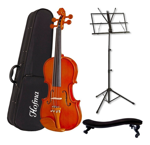 Kit Violino Hofma By Eagle Hve241 4/4 C/ Estante E Espaleira