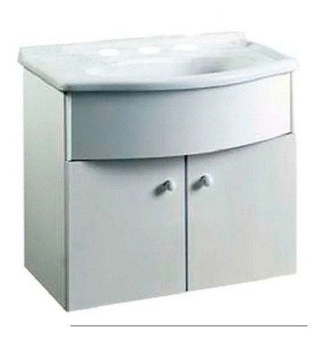 Imagen 3 de 7 de Combo Vanitory Amube Roma 50cm Bacha 3ag + Botiquin 30 Cta