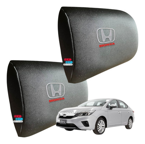 Par De Cojines Almohadillas Logo Honda City 2021 Plateado