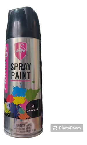 Pintura En Spray Negro Mate Flamingo 