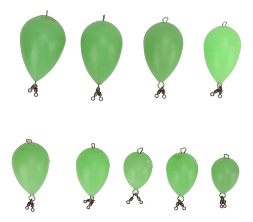 Luminous Throwing Aid Fish Float, 9 Piezas De Polipropileno