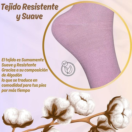 Uiudi Calcetas Para Dama Pie Diabético 6 Pares Sin Costuras