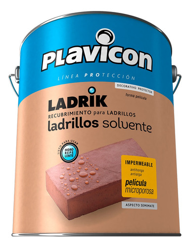 Ladrik Ladrillos Solvente (brikol) Impermeable X 4 Lt.