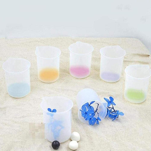 Vaso Silicona Medidor Preparar Resina 100ml + 4 Pipetas 3ml Color Transparente