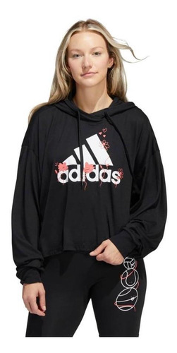 Polerón Corto adidas Fun Sport Mujer Negro