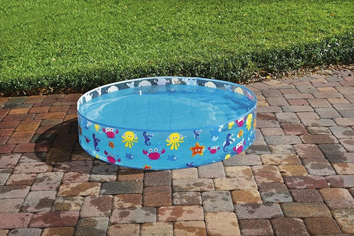 Imagen 8 de 10 de Pileta Orcas Y Tiburones Rigida 122cm 55028 Bestway Edu
