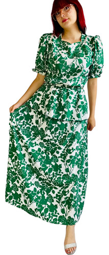 Hermoso Vestido Verde Para Dama 