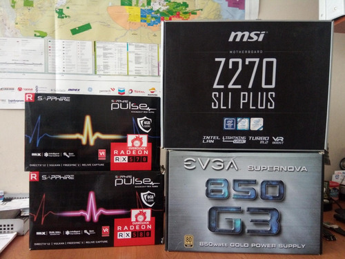 Rig, Procesador Tarjetas De Gráficos: 4 Amd Radeon Rx 570 (Usado)