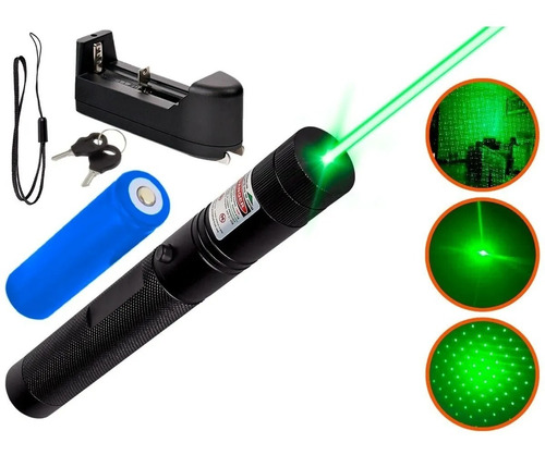 Puntero Laser Verde Potente + Bateria Cargador Punto Lluvia