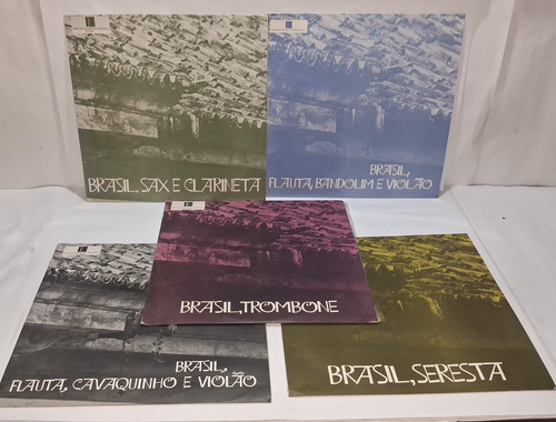 5 Lps Brasil: Trombone, Sax, Flauta, Violão. Marcus Pereira (Usado)