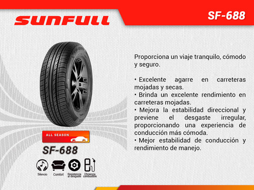 Una Llanta Sunfull 165/70r14 Sf-688 81t