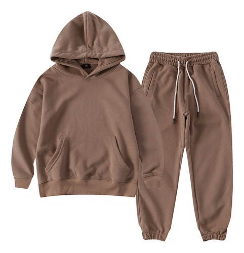 Conjunto De Pantalones Y Sudadera Con Capucha Para Niños De