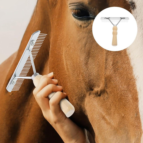 W Cepillo Desmatizador Iplusmile Para Caballos Y Mascotas,