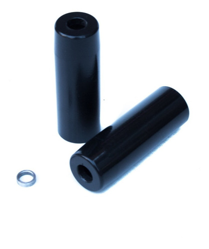 Imagen 4 de 7 de Par De Pegs Southern Negros + Adaptador Eje - Linea Pro Bmx