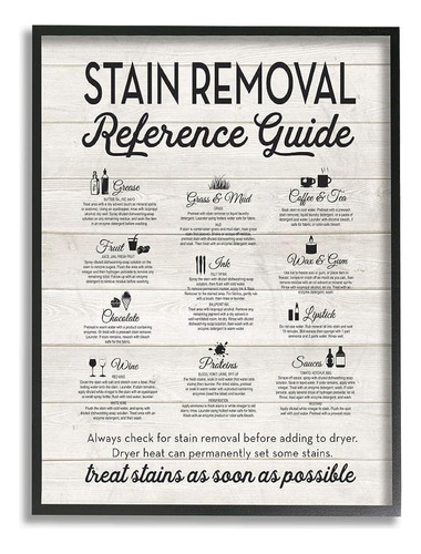 The Stupell Home Decor Collection Stain Removal Reference Gu