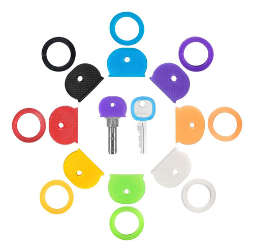 Key Color Caps Covers Tags, Soft Rubber Key Identifiers