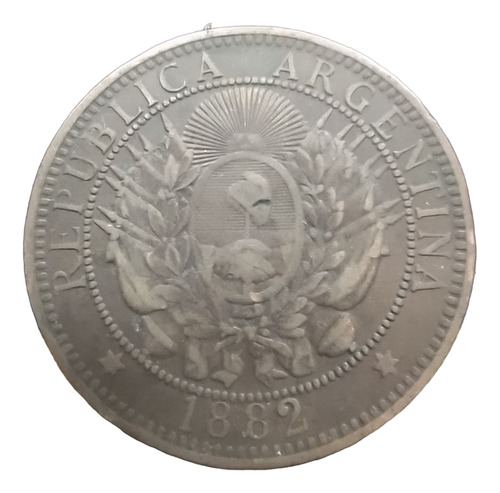 2 Centavos De Patacón Argentina 1882 2 Normal Cj# 24.1