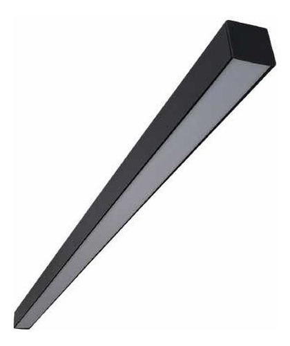 Perfil De Led Sobrepor Largo L.36mm, 1,5m Preto P/ Fita Led