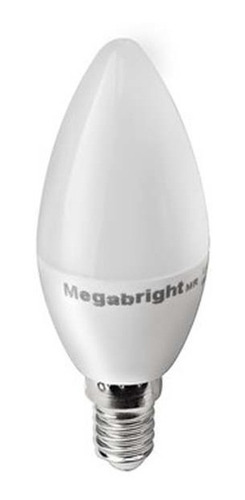 Pack X5 Ampolleta Led Megabright C37 Vela 5w 3000k E-14