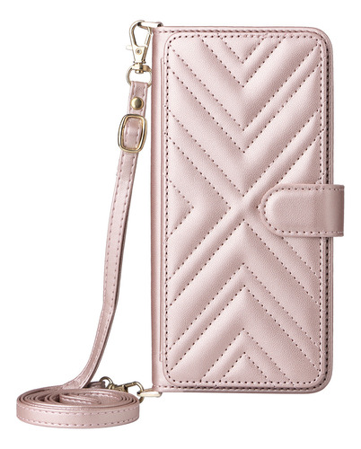 Funda Para Oppo F21 Pro 4g/reno7 4g/reno8 4g Con Tapa Tipo Cartera Con Correas Para Hombro Y Muñeca Y Soporte Con